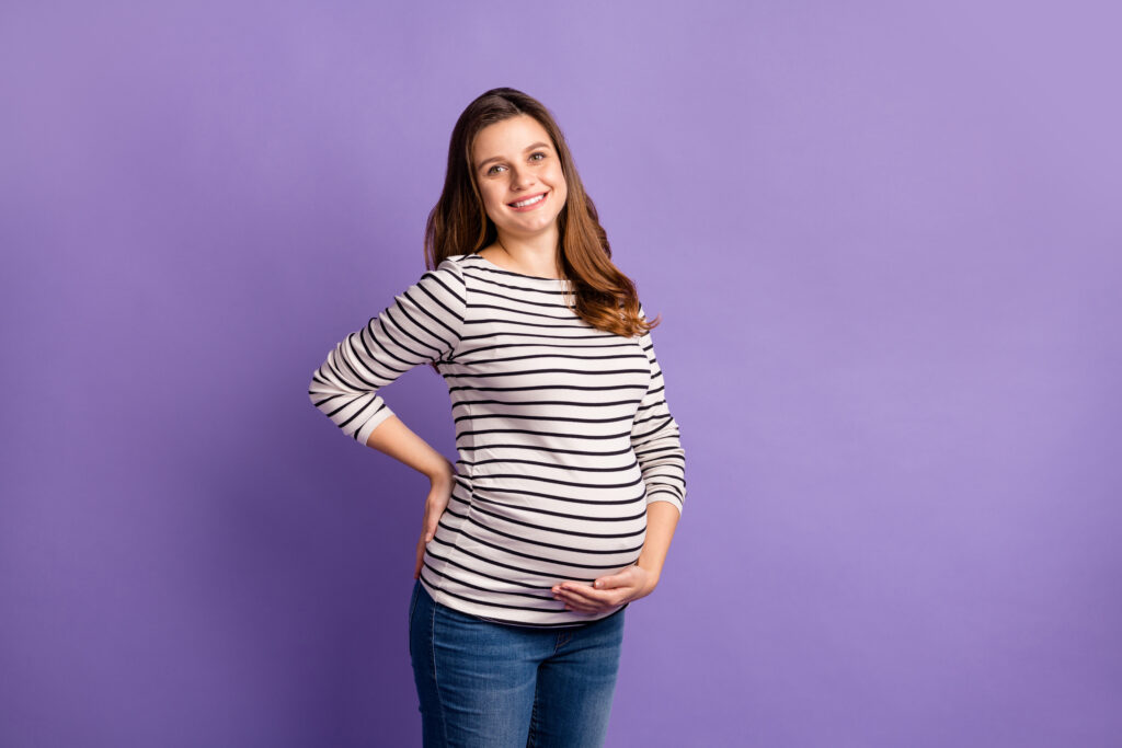 Smiling pregnant woman