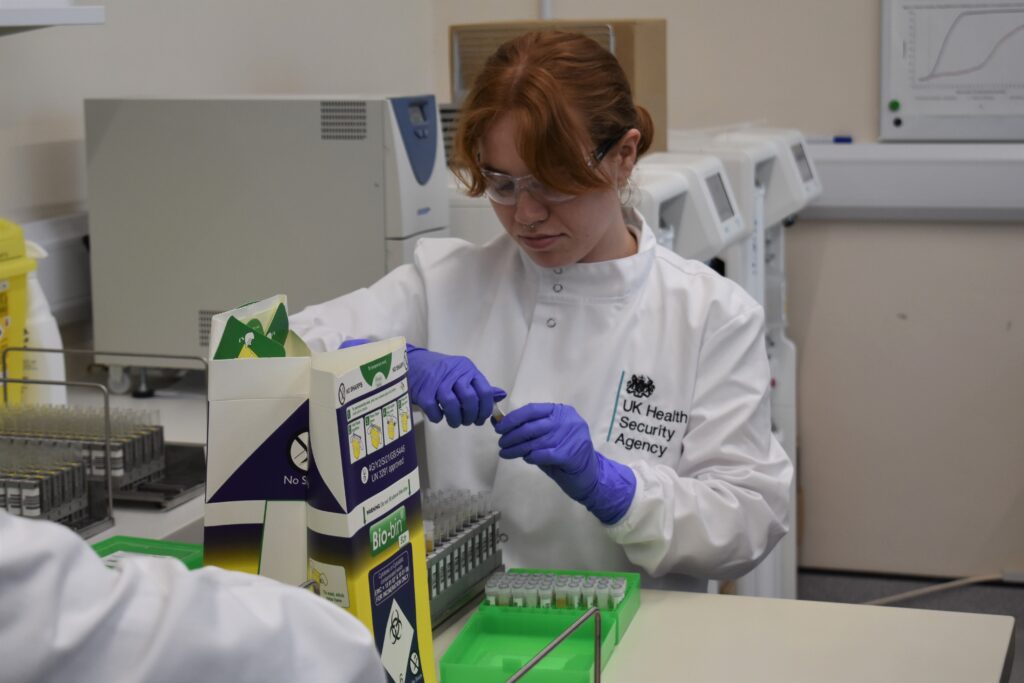 Scientist working at the Vaccine Development and Evaluation Centre
