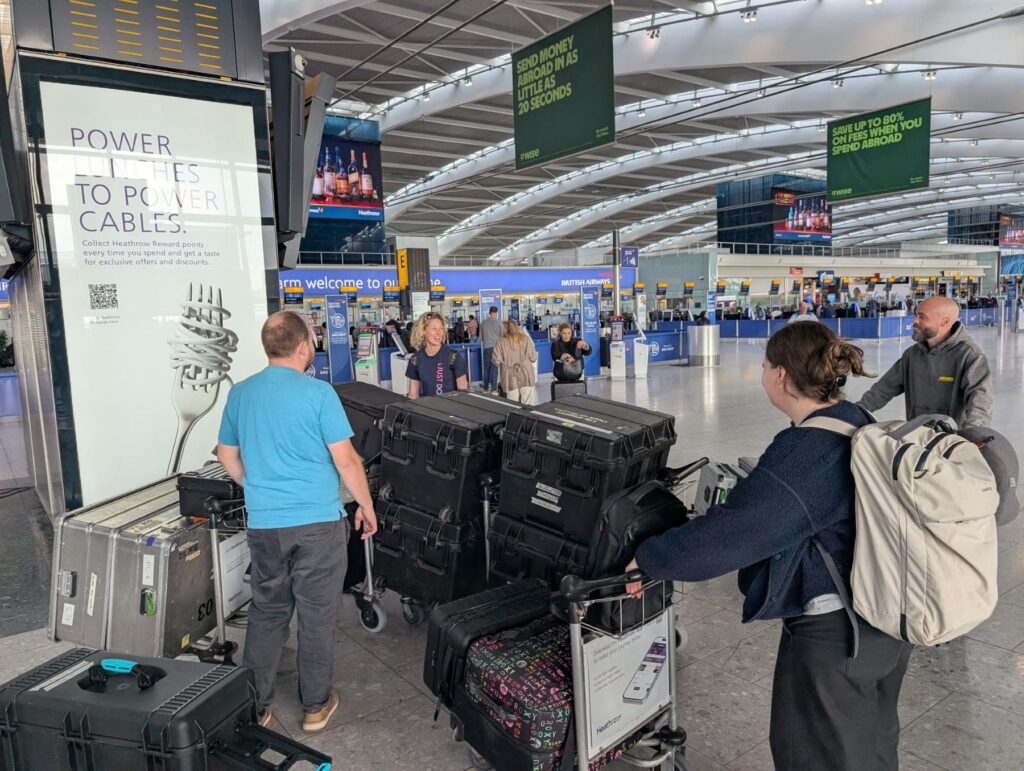 The UKHSA team at the airport