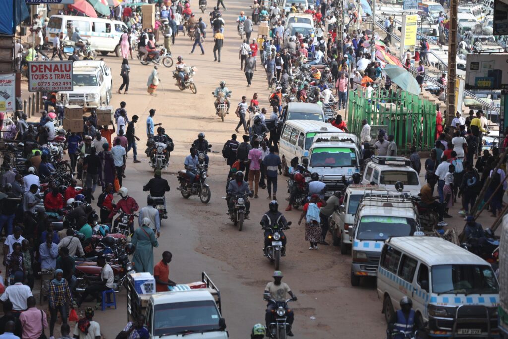 Crowds on the streets of Kampala Uganda on 26 May 2026, during the Ebola outbreak